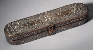 Pen box, dated  1300, Northwester Iran. Aga Khan Museum (AKM609)