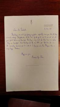 Prince Hussein Aga Khan's Letter to President Reagan