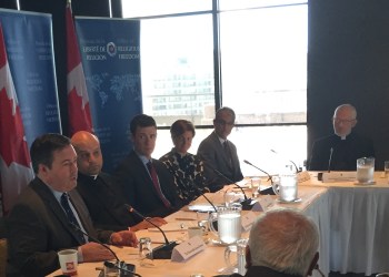 Minister Kenney participates in the inaugural meeting of the Office of Religious Freedom External Advisory Committee along with Vice-Chair Mr. Malik Talib. June 22, 2015