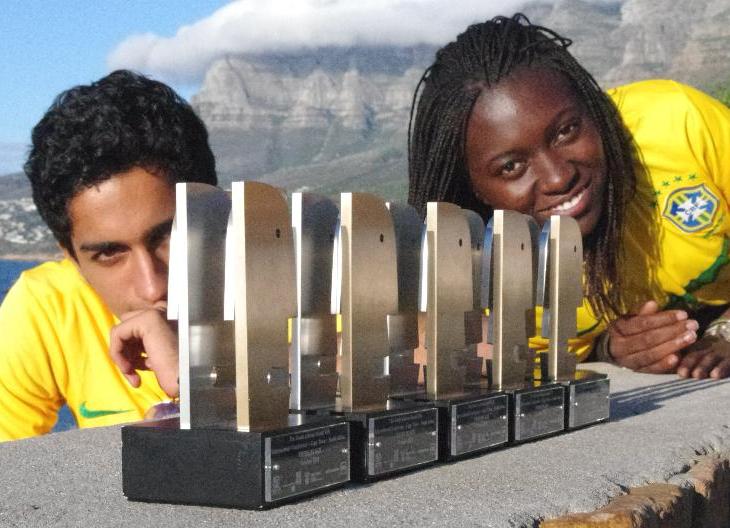 Coastweek-- Aga Khan Academy, Mombasa students displaying some of the awards they won at a recent Model United Nations international conference.