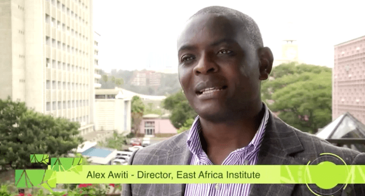 Dr. Alex Awiti of the Aga Khan University &amp; East African Institute a the East Africa Dialogue Series