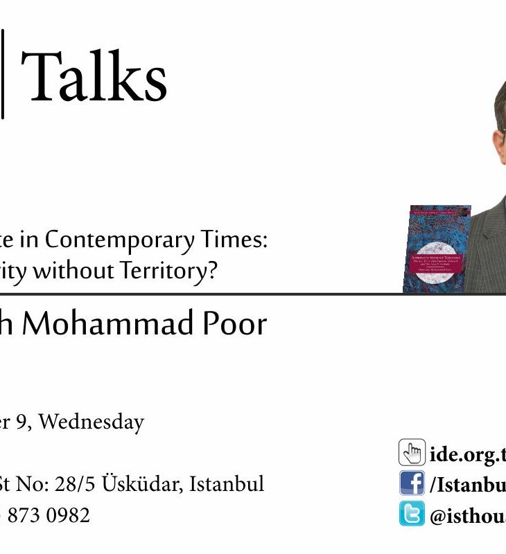 Daryoush Mohammad Poor's Talk in Turkey: "The Imamate in Contemporary Times: Authority Without Territory?"