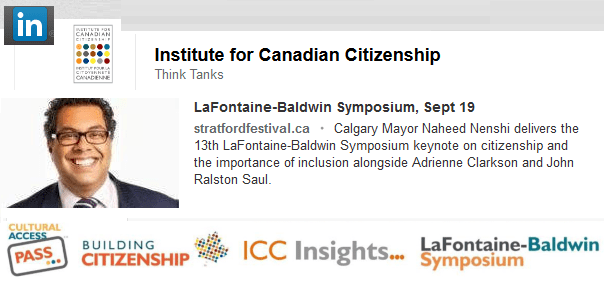Mayor Naheed Nenshi - LaFontaine-Baldwin Symposium, Sept 19