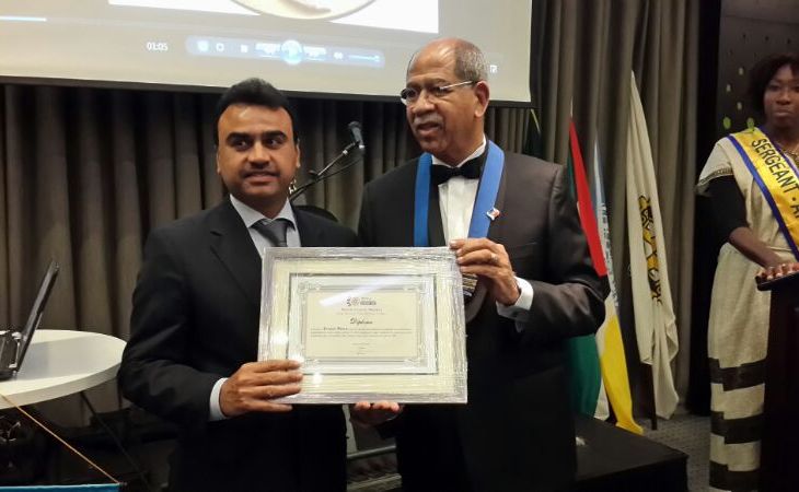 Mr. Rizwan Adatia – Chairman COGEF Group was awarded with diplomas by Rotary Club in the presence of Minister for Justice, appreciating the tangible and significant services to promote mutual understanding and friendly relations.