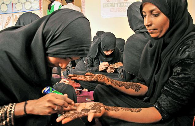 Girls at the vocational training centre in the city. (PHOTO: G. Ramakrishna via The Hindu)