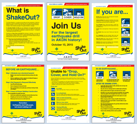 AKDN - Great Shakeout - Posters