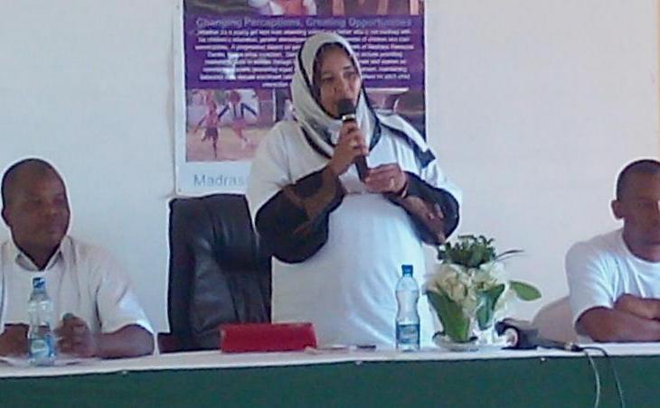 Hon. Salma addresses the participants during the International Day Of The Girl Child spearheaded by AKDN institutions (Image Credit: Coastweek)