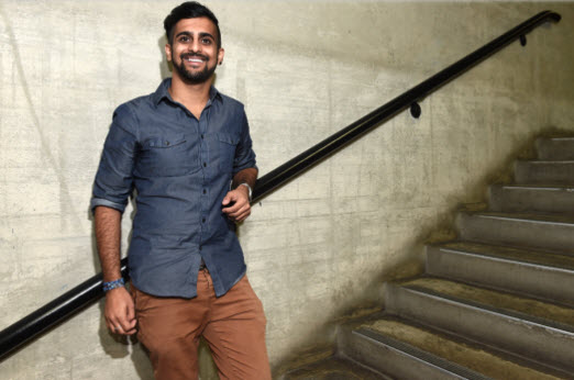 Rameez Virji, 22, shared his inspirational story to thousands of WE Day goers Tuesday afternoon at the Saddledome. CANDICE WARD FOR METRO