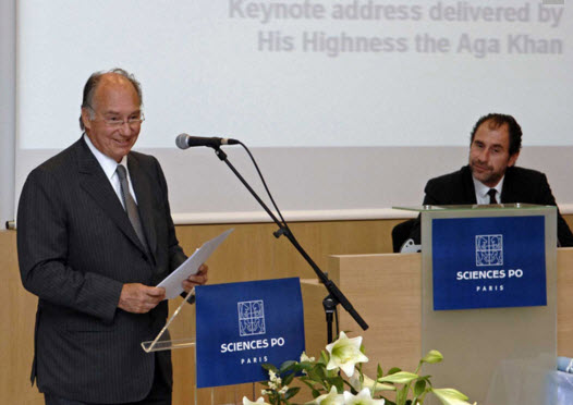 His Highness the Aga Khan speaking at Graduation Ceremony of the Masters of Public Affairs (MPA) Programme at the Institut d'Etudes Politiques de Paris (Sciences Po). - Photo: AKDN/Gary Otte