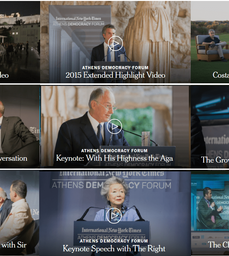 Videos: His Highness the Aga Khan at the Athens Democracy Forum