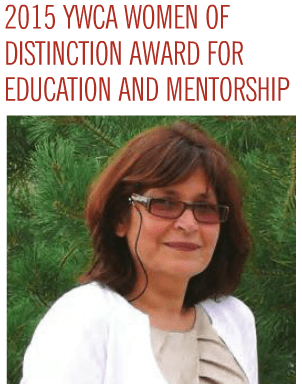 Dr.Fatima Pirbhai-Illich receives 2015 Regina YWCA Woman of Distinction Award