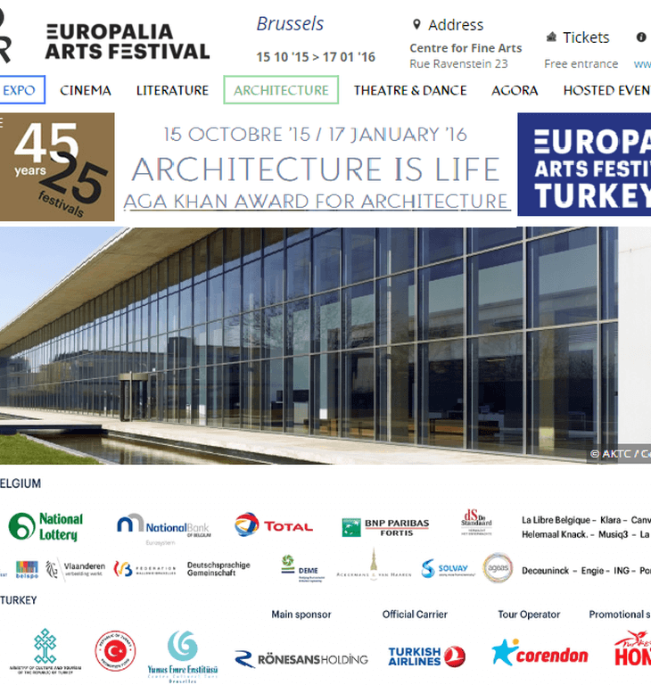 AKAA Exhibition "Architecture is Life" featured at EUROPALIA focus on Turkey