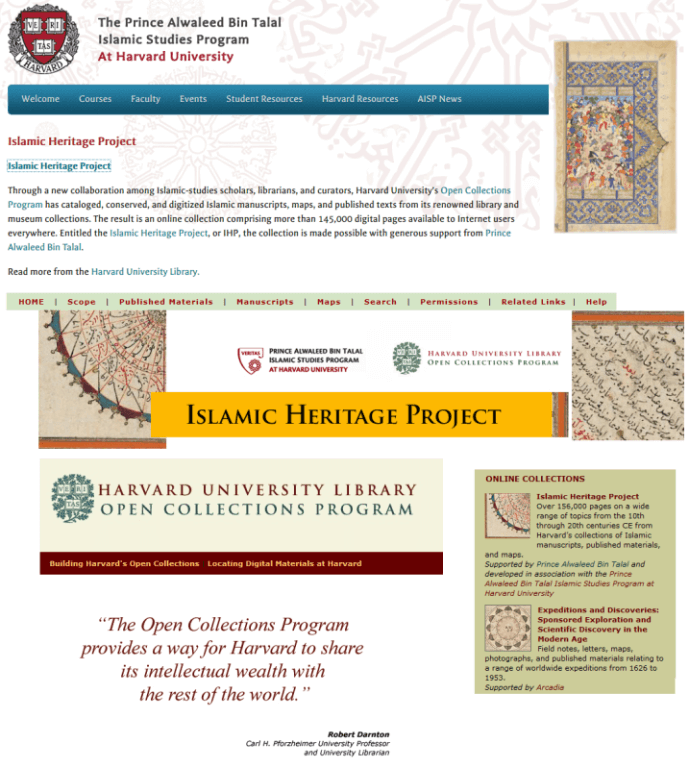 Islamic Heritage Project via Open Collections Program makes Harvard's Intellectual wealth available to the world