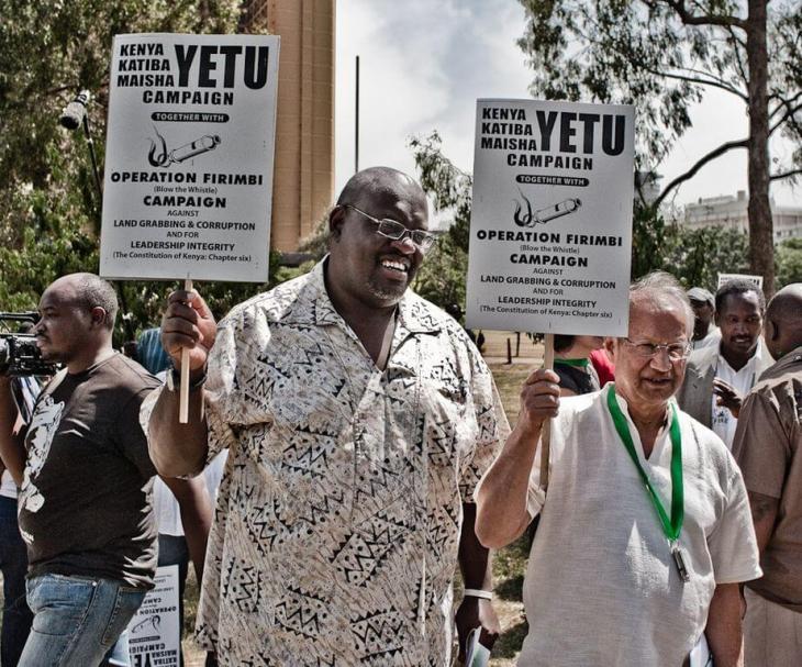 Sunday 9 January, 2011 at Freedom Corner, Nairobi sees Mr. John Githongo and Prof. Yash Pal Ghai issues statements at the Kenya Yetu. Katiba Yetu. Maisha Yetu Campaign.