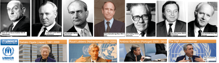 UNHCRS' champion the plight of refugees: From Gerrit Jan van Heuven Goedhart to Prince Sadruddin Aga Khan to Filippo Grandi