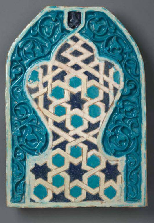 Timurid art is distinguished by the rich turquoise tiles