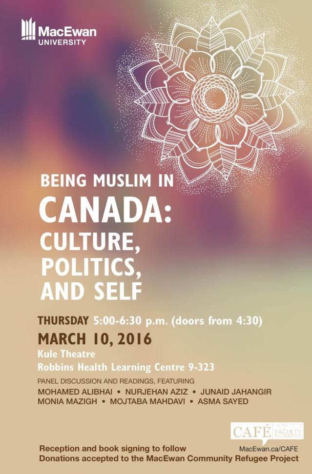 Book Launch Event: Being Muslim in Canada: Culture, Politics and Self