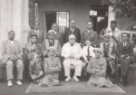 Imam Sultan Mahomed Shah and Mawlana Hazar Imam with members of the Ismaili Council for Kenya, in Nairobi, April 22, 1945. (Photo: The Ismailis: An Illustrated History)