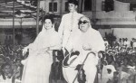 During his Diamond Jubilee visit to Bombay, with Mata Salamat and Prince Sadruddin (Photo: A.P./Ilm, Centennary Issue)