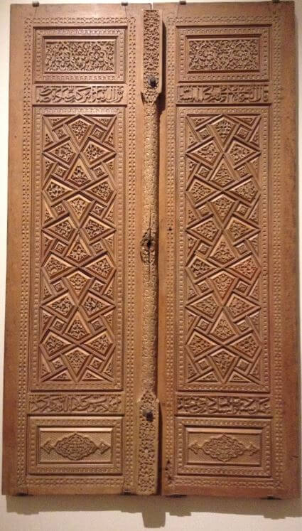An example of ornamented door with carved motifs in the Museum Collection (Photo by Alyna Nanji)
