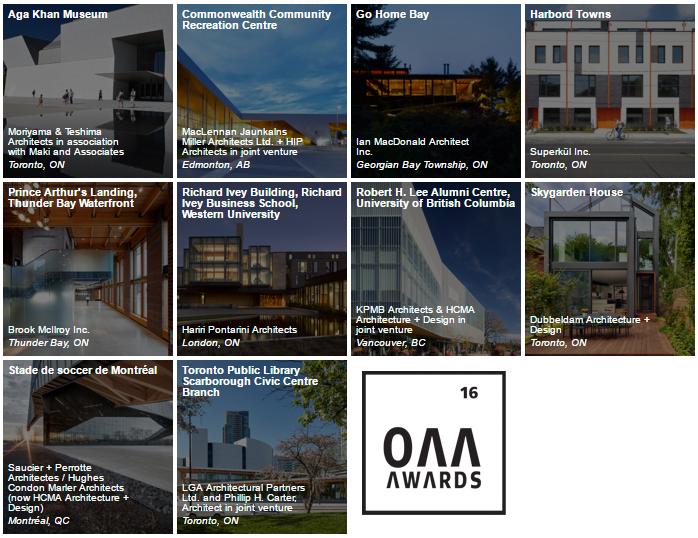 Ontario Association of Architects - 2016 People's Choice Award: Vote for your favorite project!