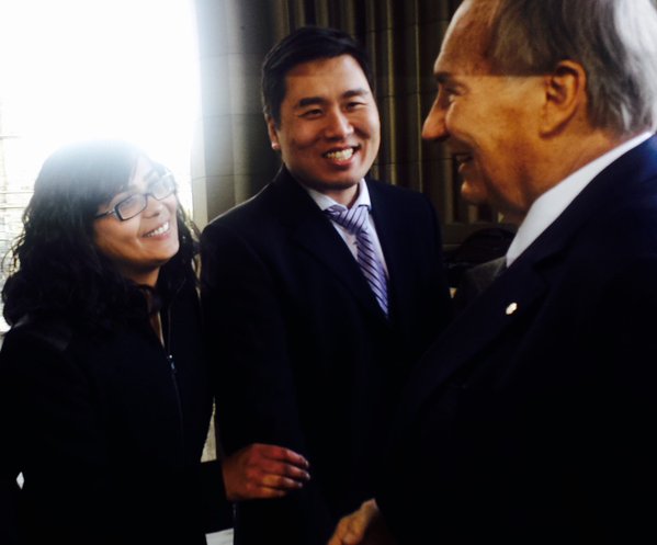 MP Iqra Khalid welcomes His Highness the Aga Khan to Parliament