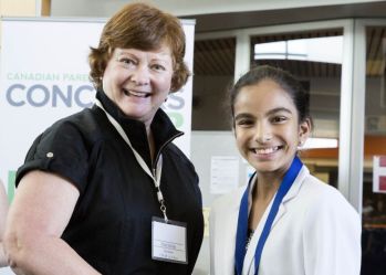Qaeeza Ramji, Cedar Hill Middle School, Victoria BC, wins 1st Place Award at Provincial French Public Speaking Competition
