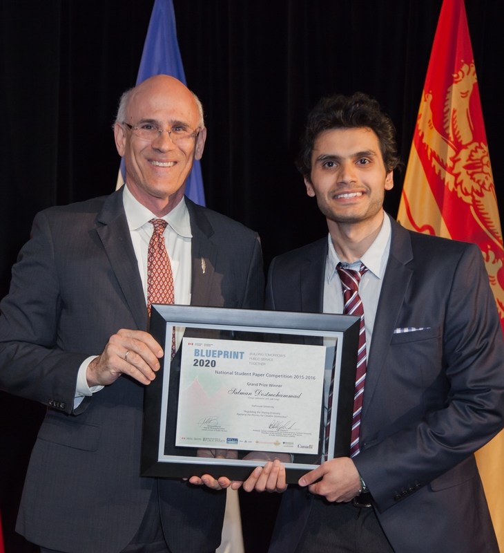 Salman Dostmohammad wins Blueprint 2020 Grand Prize Award