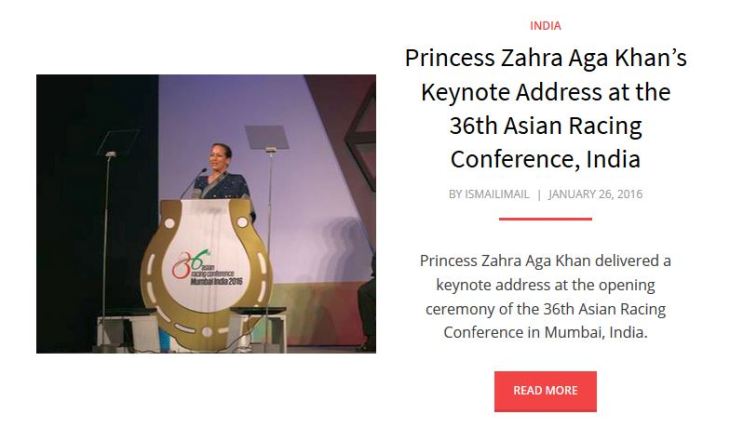 Princess Zahra Aga Khan’s Keynote Address at the 36th Asian Racing Conference India