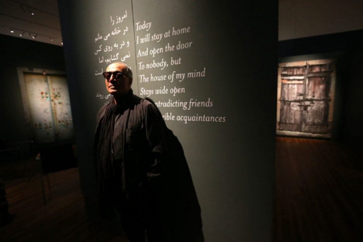Abbas Kiarostami in his installation "Doors Without Keys" at the Aga Khan Museum. Kiarostami, a quiet master of international cinema. (Image credit: Vince Talotta via Toronto Star)