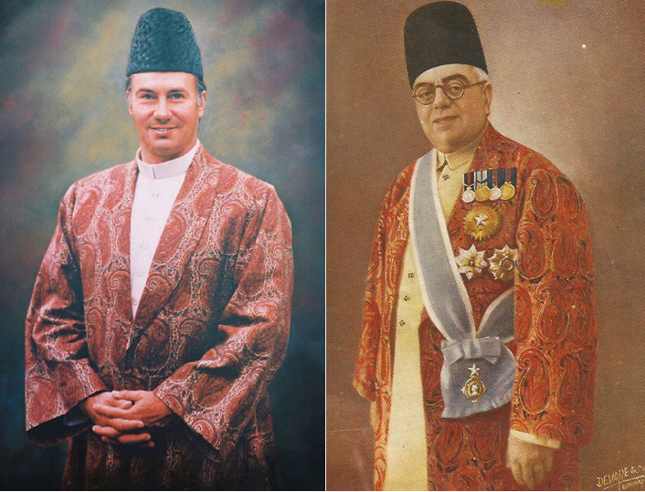 (L-R) His Highness Prince Karim Aga Khan IV & His Highness Aga Sir Sultan Muhammad Shah, Aga Khan III (Image from the Ismailimail Archives)