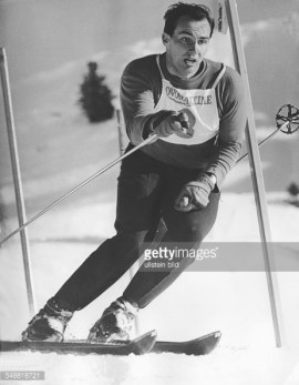 Prince Karim Aga Khan in a ski race in Villars, Switzerland - 1960 (Photo by Ullstein Bild/Getty Images)
