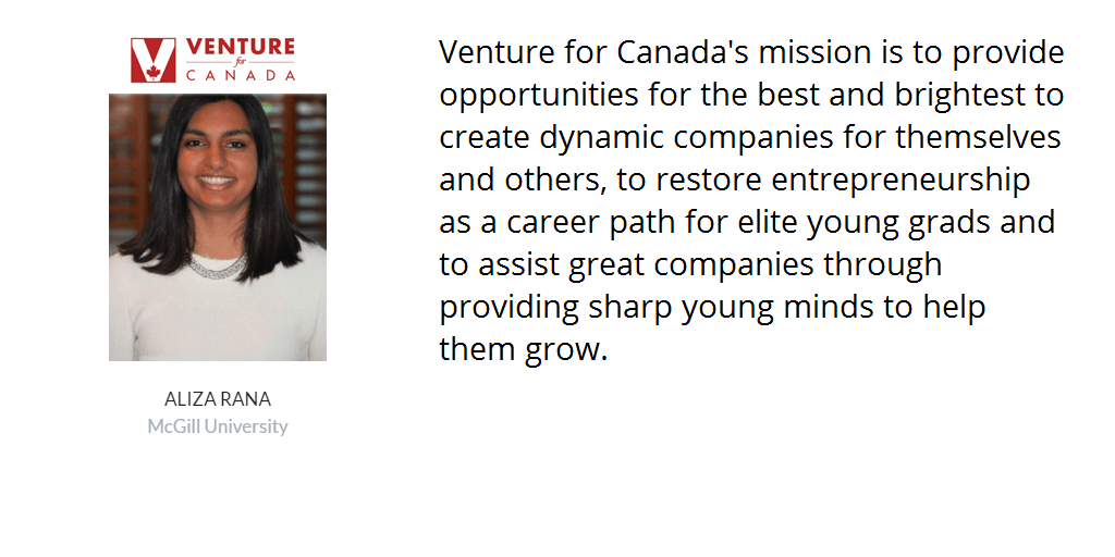 Aliza Rana appointed ‘Venture for Canada’ Fellow – Ismailimail