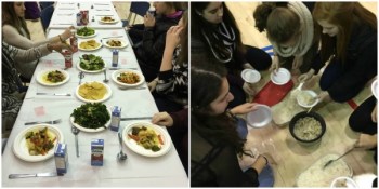 Student Rahina Damji comments on 'Hunger Banquet' to emphasize inequalities in our world