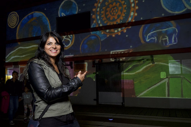 Kaleidoscope Fest 2016: 3D Projection Mapping onto building featuring artist, Taslim Samji