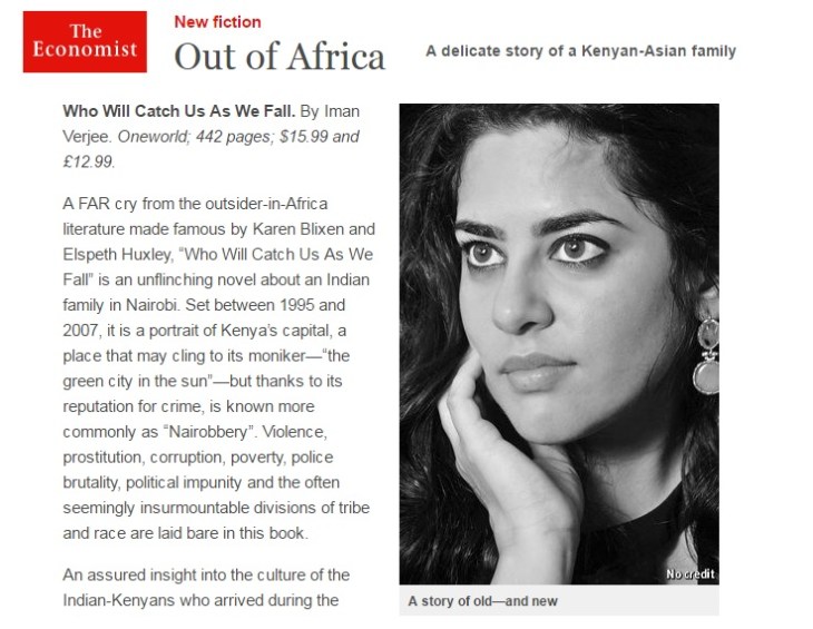 Book Reviews of Iman Verjee's second novel: Who Will Catch Us As We Fall