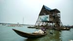 The 3 floor triangular A frame, Makoko Floating School, Lagos, Nigeria
