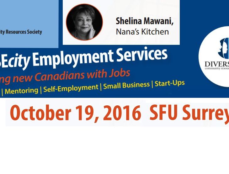 Shelina Mawani of Nana’s Kitchen to present at DIVERSEcity's Immigrant Entrepreneur and Small Business Fair