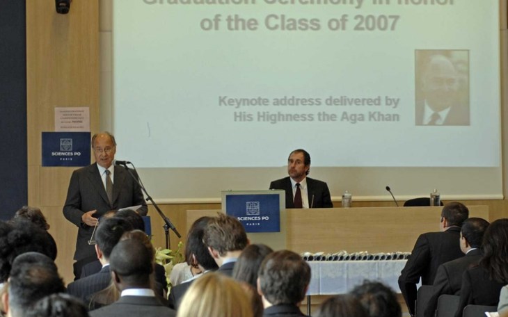 His Highness the Aga Khan at Graduation Ceremony of the Masters of Public Affairs (MPA) Programme at the Institut d'Etudes Politiques de Paris (Sciences Po), France