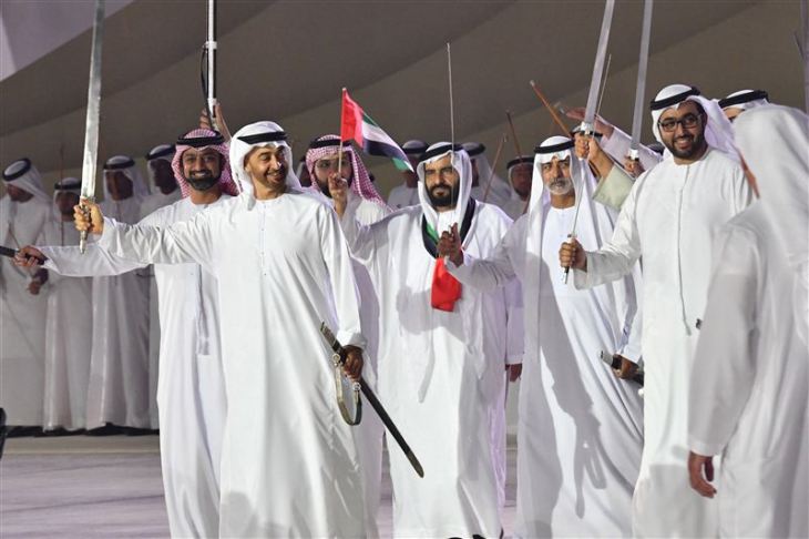 Emirati officials joined the celebrations during the 45th UAE National Day celebration (Image credit: Government of Dubai)