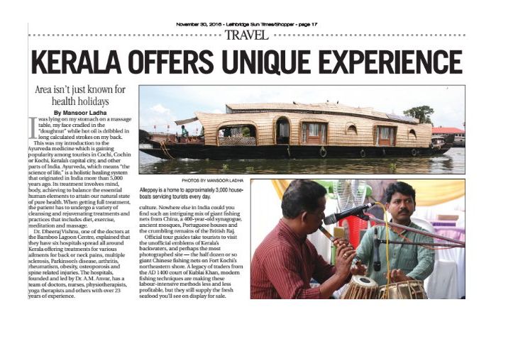 Travel with Mansoor Ladha: Kerala offers unique experience