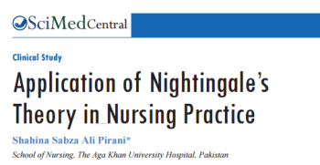 Application of Florence Nightingale's Theory in Nursing Practice, by Shahina Sabza Ali Pirani