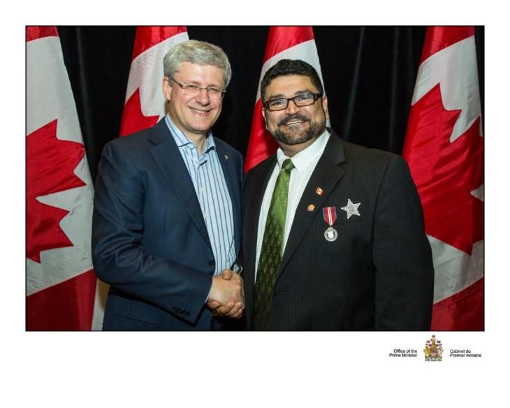 Nick Mawani With former Prime Minister Stephen Harper
