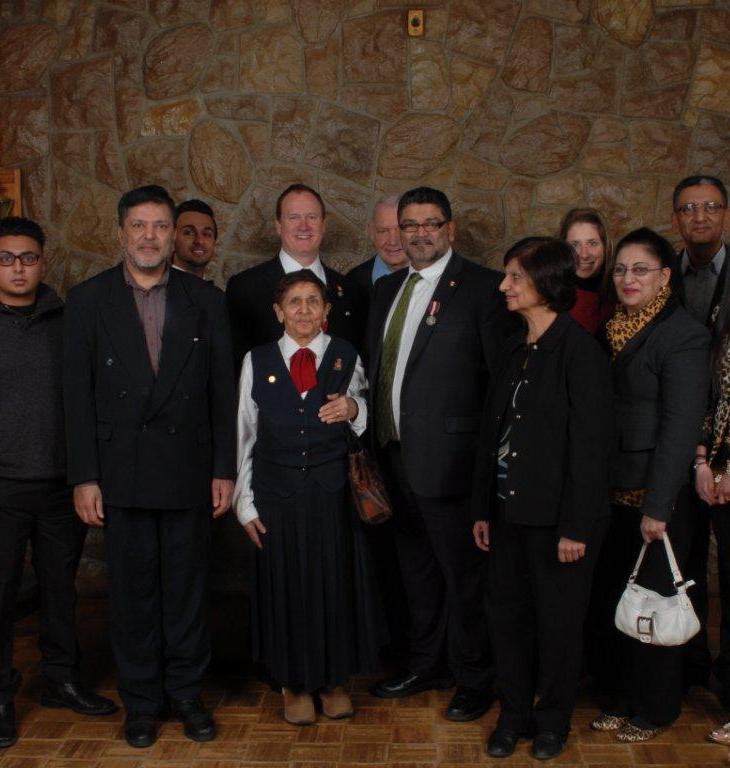 Nick Mawani with his family and friends