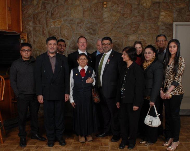 Nick Mawani with his family and friends