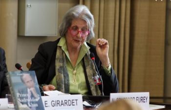 Remarks by Nicola Spafford Furey, Vice President of Earth Focus Foundation at the book launch of Prince Sadruddin Aga Khan’s biography (Image credit: Anvar Nanji)