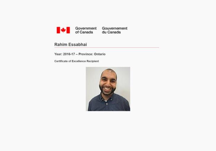 Rahim Essabhai receives Prime Minister's Awards for Teaching Excellence