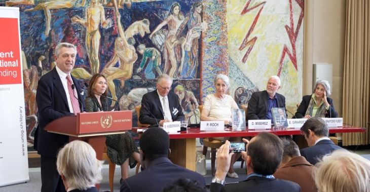 Remarks by UNHCR Chief Filippo Grandi at the book launch of Prince Sadruddin Aga Khan’s biography (image credit: UN Library)