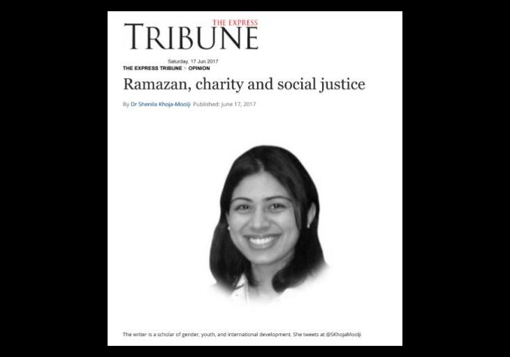 Dr Shenila Khoja-Moolji: Ramazan, charity and social justice