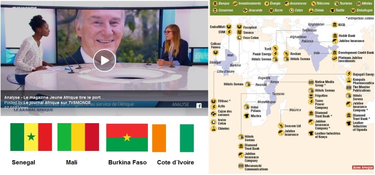 Aga Khan Development Network (AKDN) project companies that are part of the Aga Khan Fund for Economic Development (AKFED) (image credit: Jeune Afrique)